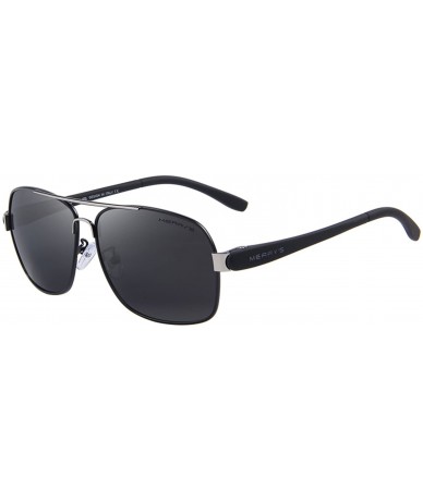 Oversized Men's Polarized Driving Sunglasses TR90 Color Mirror Lens Sun Glasses S8501 - Black - CU12N81MJAJ $12.79