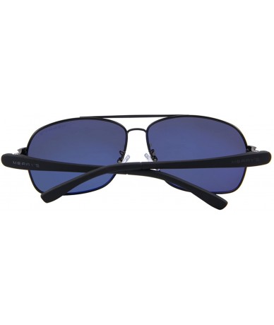 Oversized Men's Polarized Driving Sunglasses TR90 Color Mirror Lens Sun Glasses S8501 - Black - CU12N81MJAJ $12.79