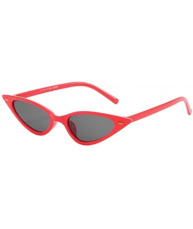 Oversized Unisex Fashion Small Frame Sunglasses Vintage Casual Cat Eye Sun Glasses - C - CG18SRQ8L5T $11.72