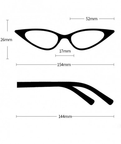 Oversized Unisex Fashion Small Frame Sunglasses Vintage Casual Cat Eye Sun Glasses - C - CG18SRQ8L5T $11.72