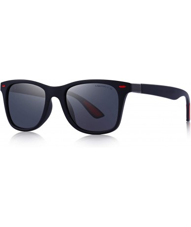 Wayfarer Polarized Sunglasses for Men fashion driving Sun glasses Man S8508 - Red Black - C718HTYEWIM $25.23