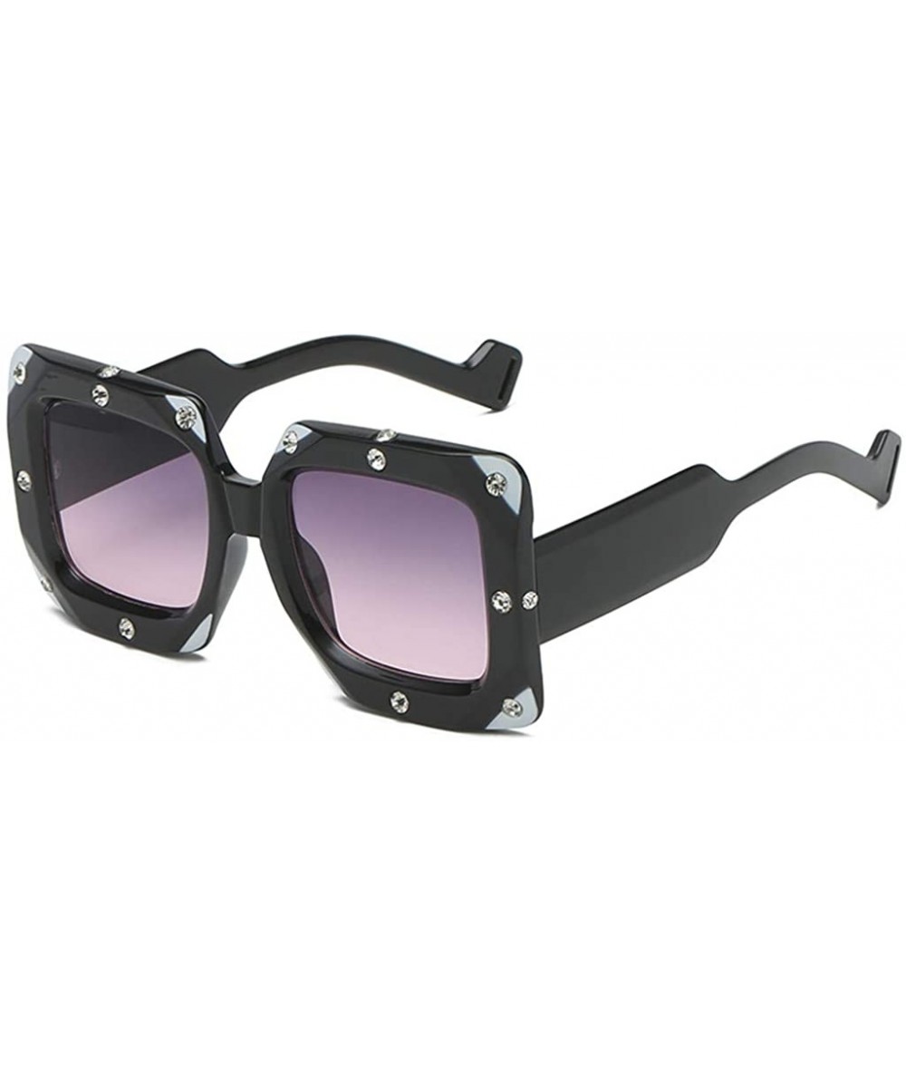 Butterfly Vintage Colorful Thick-Rimmed Square Shape Sunglasses Anti Ultraviolet Eyeglasses - E - CC196QTDN24 $12.41