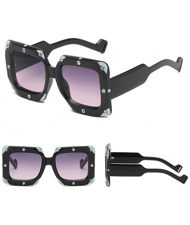 Butterfly Vintage Colorful Thick-Rimmed Square Shape Sunglasses Anti Ultraviolet Eyeglasses - E - CC196QTDN24 $12.41