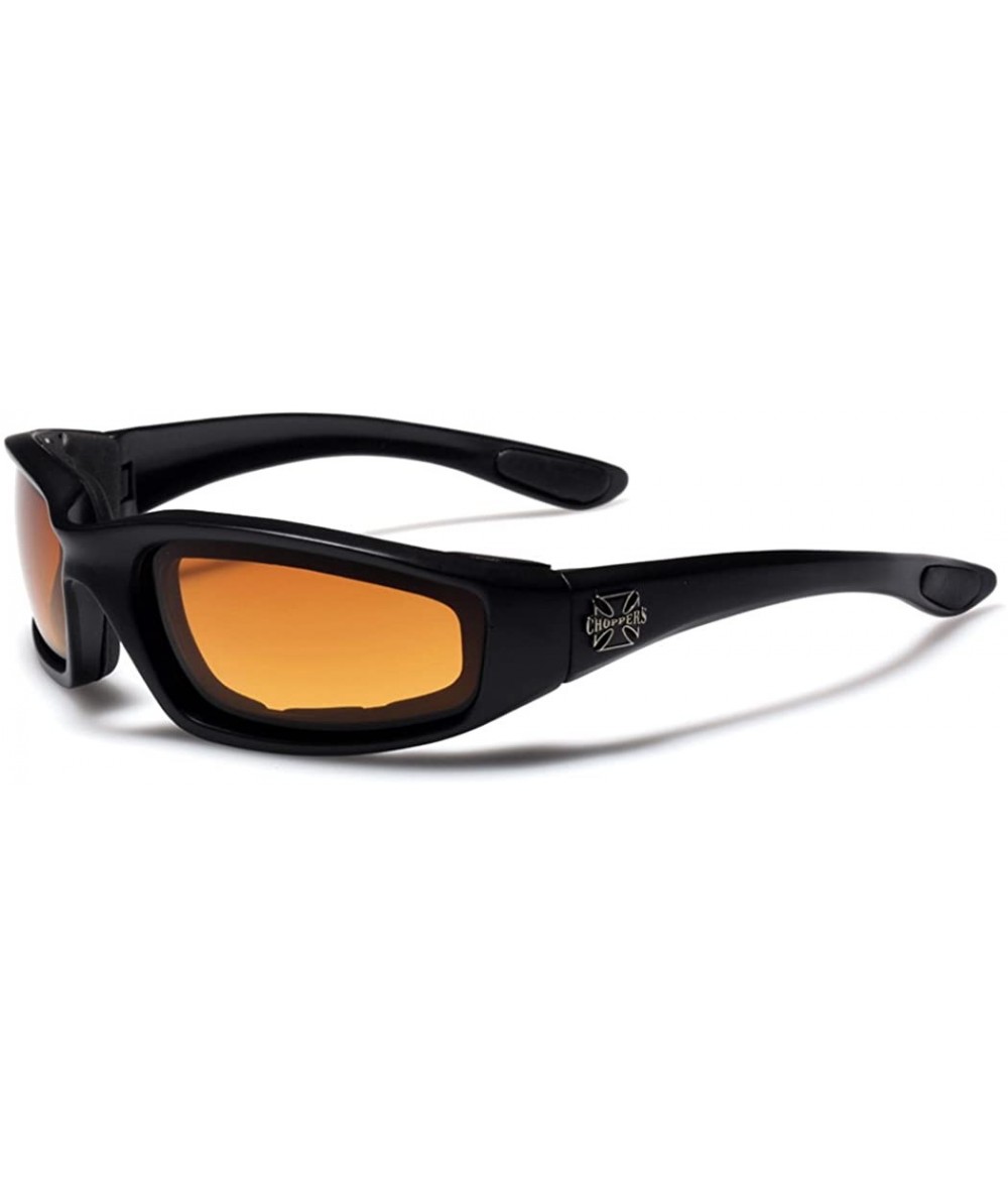 Shield Padded Bikers Sport Sunglasses Offered in Variety of Colors - Black - Hd - C711P3RN0C7 $10.84