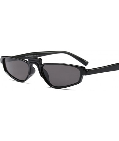 Rimless Designer Small Eye SunGlasses Retro Vintage Steampunk Fashion Superstar - Gloss Black - C7188CEL4ZR $10.09