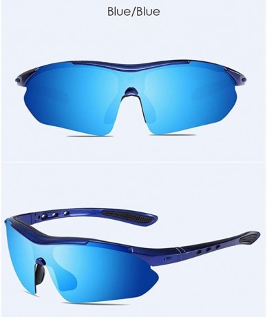 Aviator Outdoor riding sport polarized glare Sunglasses explosion-proof ultraviolet half-frame Sunglasses - D - C618QCC6K4W $...