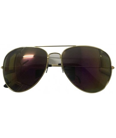 Goggle Fashion UV Protection Glasses Travel Goggles Outdoor Metal Frame Sunglasses Sunglasses - Gold Red - C418RGASREQ $20.86