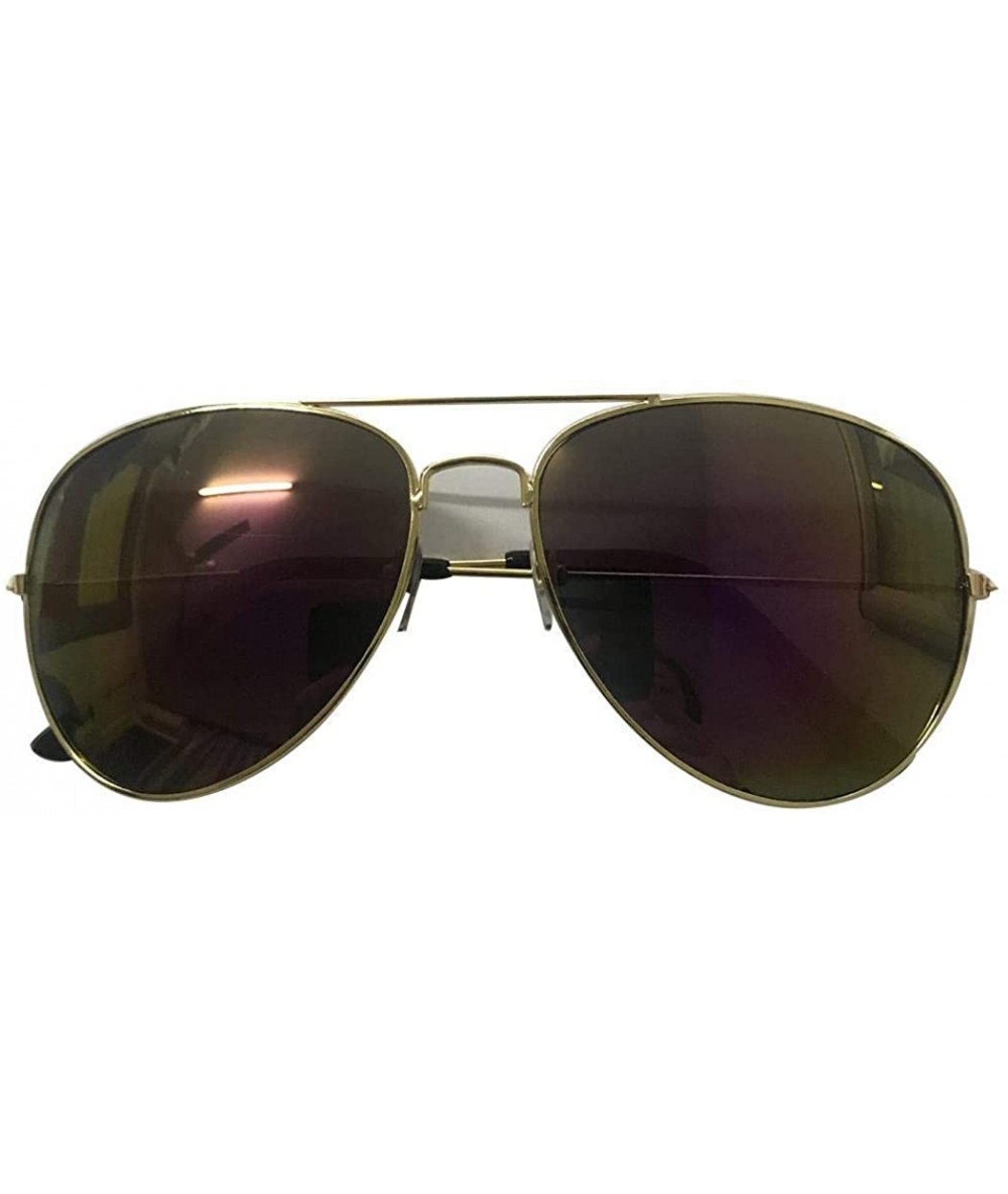 Goggle Fashion UV Protection Glasses Travel Goggles Outdoor Metal Frame Sunglasses Sunglasses - Gold Red - C418RGASREQ $20.86