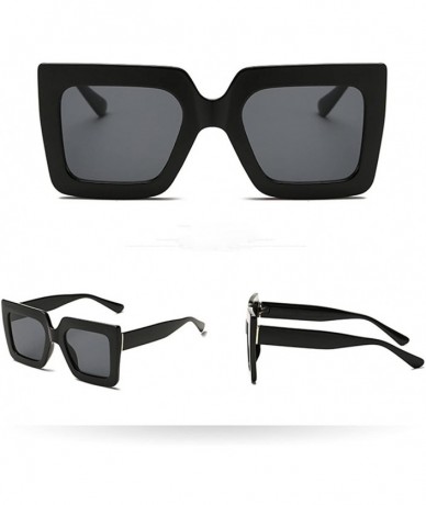 Square Glasses- Women Man Vintage Big Frame Square Shape Sunglasses Eyewear Retro Unisex - 9200g - CC18RR28Q0W $11.54
