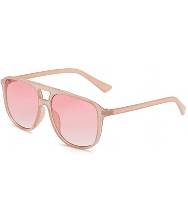 Semi-rimless Retro Polarized Sunglasses For Women Sun Protection Driving Outdoor Eyewear - D - CD18ST4UCQY $9.82