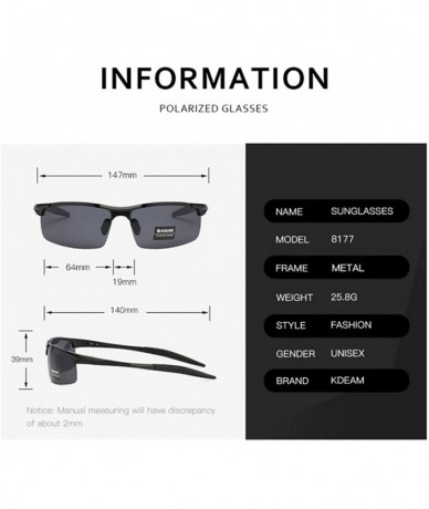 Sport Aluminum Magnesium Metal Glasses High Definition Polarizing Driver's Sunglasses for Outdoor Sports - Silver - CX18Z4QW7...