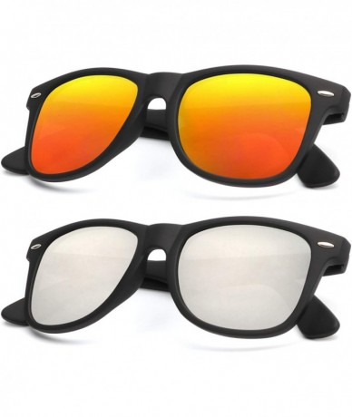Round Polarized Sunglasses for Men and Women Matte Finish Sun glasses Color Mirror Lens 100% UV Blocking - C318QG7RRQ3 $29.39