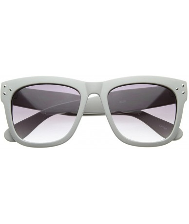 Wayfarer Designer Inspired Thick Frame Fashion Horn Rimmed Sunglasses (Grey) - CO116Q21I4P $20.22