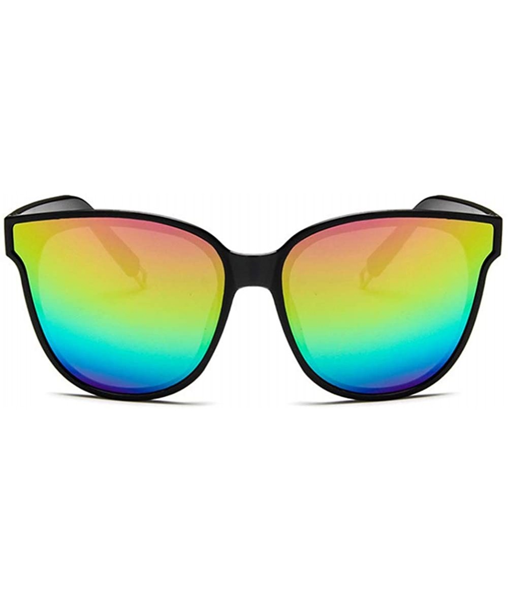 Square Unisex Sunglasses Fashion White Grey Drive Holiday Square Non-Polarized UV400 - Bright Black Multicolor - CH18RH6SN33 ...