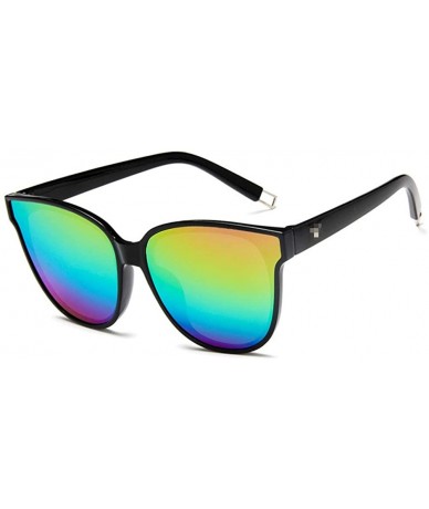 Square Unisex Sunglasses Fashion White Grey Drive Holiday Square Non-Polarized UV400 - Bright Black Multicolor - CH18RH6SN33 ...