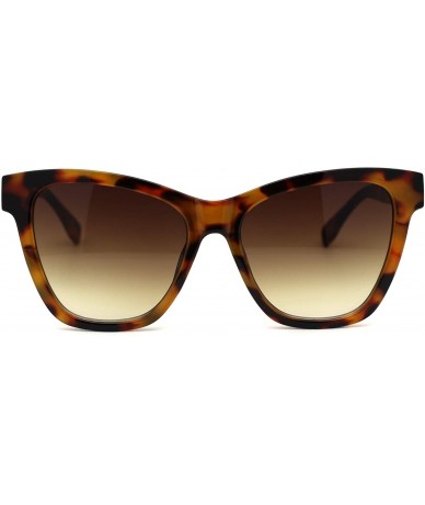 Oversized Womens Thick Horn Rim Oversize Retro Fashion Sunglasses - Tortoise Brown - CP18YTCA5MR $27.58