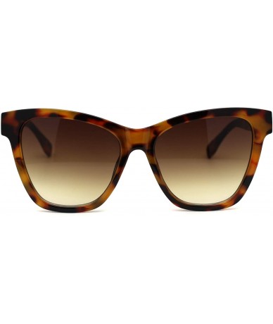 Oversized Womens Thick Horn Rim Oversize Retro Fashion Sunglasses - Tortoise Brown - CP18YTCA5MR $12.51