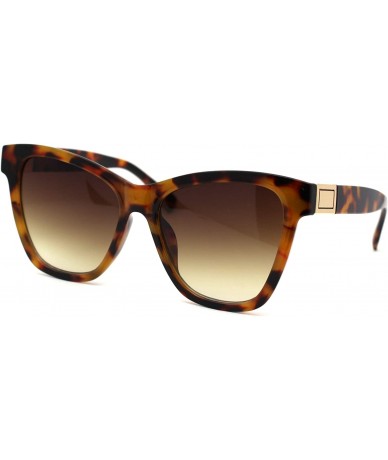 Oversized Womens Thick Horn Rim Oversize Retro Fashion Sunglasses - Tortoise Brown - CP18YTCA5MR $12.51