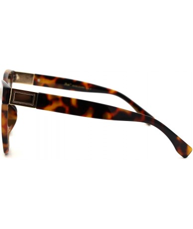 Oversized Womens Thick Horn Rim Oversize Retro Fashion Sunglasses - Tortoise Brown - CP18YTCA5MR $12.51