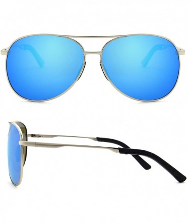 Aviator Oversized Aviator Sunglasses for Men Women Polarized UV Protection Vintage Driving Sun Glasses - CQ18IK5AXZU $11.28