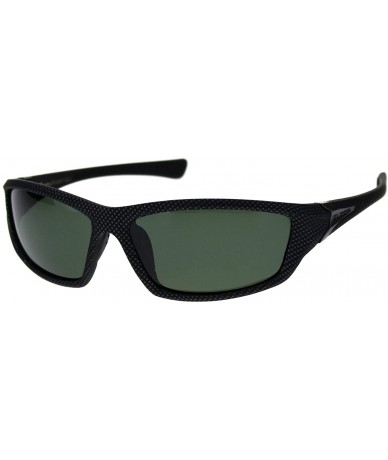 Sport Xloop Sunglasses Mens Polarized Lens Soft Matte Dotted Black Wrap Around - Dotted Matte Black - C118X9ZGN25 $13.91