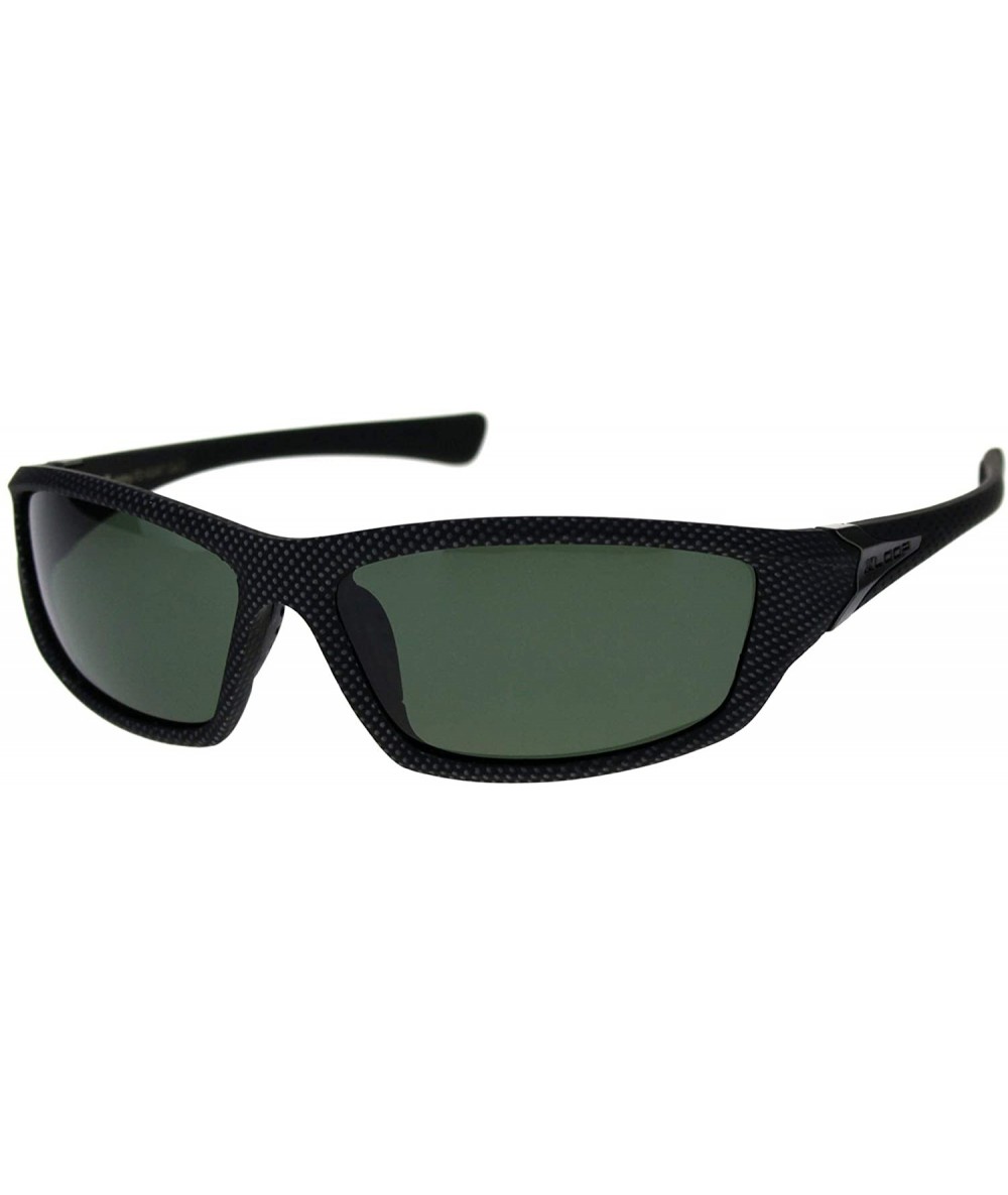 Xloop Sunglasses Mens Polarized Lens Soft Matte Dotted Black Wrap Around -  Dotted Matte Black - C118X9ZGN25