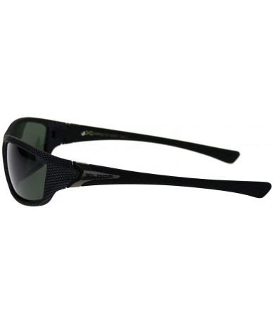 Sport Xloop Sunglasses Mens Polarized Lens Soft Matte Dotted Black Wrap Around - Dotted Matte Black - C118X9ZGN25 $13.91