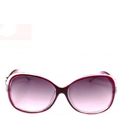 Aviator 2019 Oversized Gradient Ladies Sunglasses Women Brand Designer Classic Black - Red Wine - CA18Y5WSQK8 $8.24