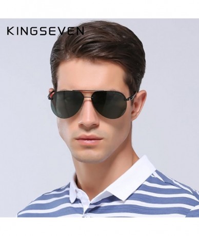 Rimless Genuine quality rimless pilot sunglasses ultra light Al-Mg fashion polarized and UV400 - Grey/Black - CT18GA7RQN4 $23.69