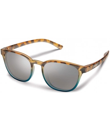 Square Montecito Injection Molded Sunglasses - Matte Tortoise Blue Fade / Polarized Silver Mirror - CY196IGX6I2 $106.80