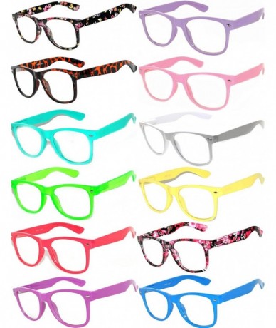 Sport Women's Men's Sunglasses Retro Clear Lens - .Retro_clear_12_p_mix_a - C51874SQARC $58.19