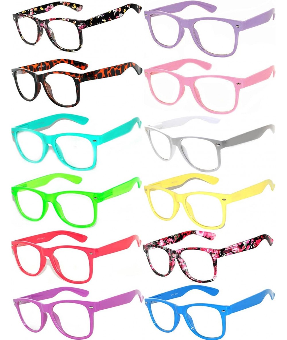 Sport Women's Men's Sunglasses Retro Clear Lens - .Retro_clear_12_p_mix_a - C51874SQARC $58.19