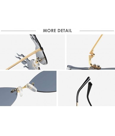 Cat Eye Fashion Sunglasses Irregular Protection Glasses - B-blue - CQ196M34TE0 $7.90