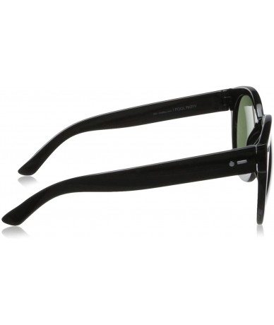 Butterfly Women's Round Sunglasses - Black1 - CU11KO4HUDJ $21.39