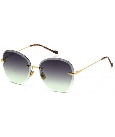 Aviator Frameless big frame trimmed sunglasses - ladies fashion 2019 new - B - CF18S9X8GMI $77.30