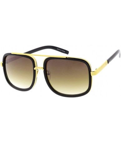 Square Fashion Classic Bold Frame Rectangular Aviator M31 Sunglasses - Olive - CR18ASA8SW7 $8.62