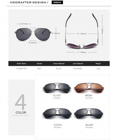 Oval Fashion Men's Polarized Sunglasses Locomotive Driving Glasses UV 400 - Brown - CD18GLSO2HA $15.82