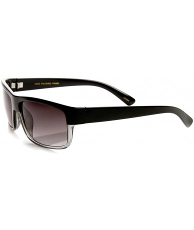 Sport Modern Rectangular Action Sports Sunglasses (Matte-Black) - CJ11MV5AFZX $12.14
