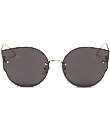 Oversized 2019 Fashion! Retro Glasses-Womens Vintage Cat Eye Sunglasses Mirror Stylish Brand Classic Eyewear (Gray) - C918RX6...