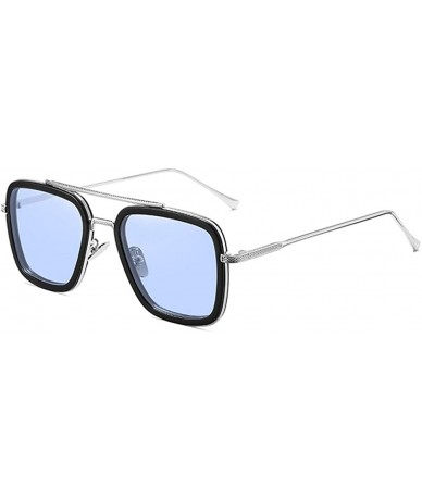 Aviator Spider Man Glasses Vintage Square Metal Frame for Men Women Sunglasses Classic Downey Iron Man Tony Stark Shades - CY...
