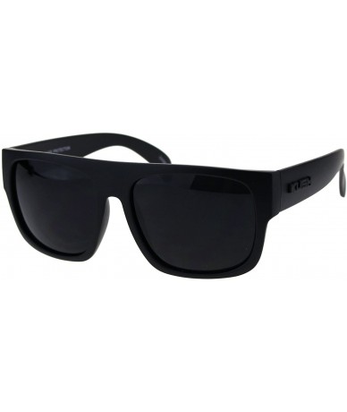 Square KUSH Sunglasses Mens Dark Lens Black Square Frame Shades UV 400 - Matte Black - CI18GRX8ZE7 $22.73