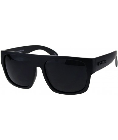 Square KUSH Sunglasses Mens Dark Lens Black Square Frame Shades UV 400 - Matte Black - CI18GRX8ZE7 $12.38