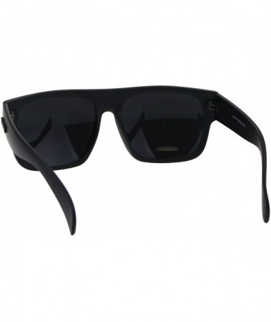 Square KUSH Sunglasses Mens Dark Lens Black Square Frame Shades UV 400 - Matte Black - CI18GRX8ZE7 $12.38