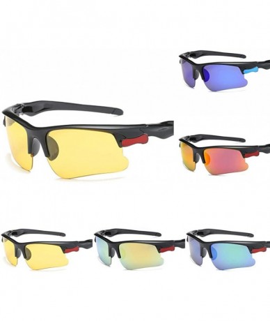 Oversized Unisex Fashion Polarized Sunglasses Lightweight Plastic Frame Composite-UV400 Lens Glasses for Outdoor - Blue - C31...