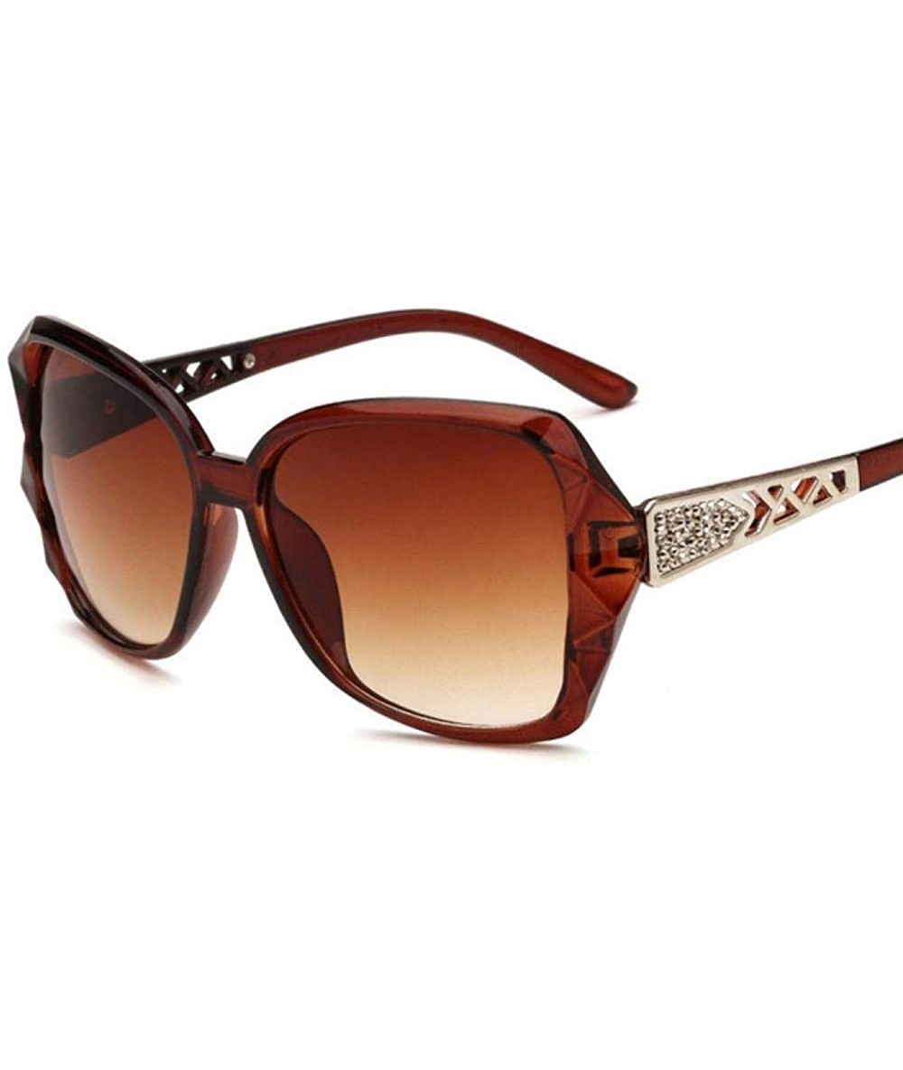 Aviator 2019 New Large Frame Designer Sunglasses Women's Fashion Mirror C5 - C3 - CW18YZXCH8Q $10.60