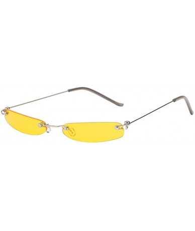 Aviator Women Men Vintage Transparent Small Frame Sunglasses Retro Eyewear Fashion Luxury Accessory (Multicolor) - F - CL195N...