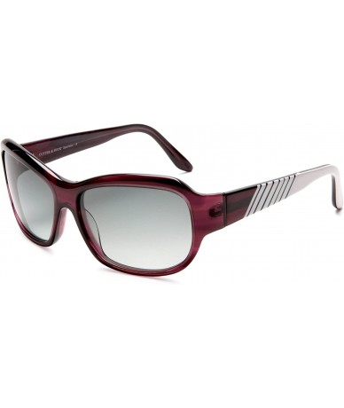 Rectangular Women's Spectator Oversized Sunglasses - Grape Frame/Grey Lens - CR11533N2VF $20.39