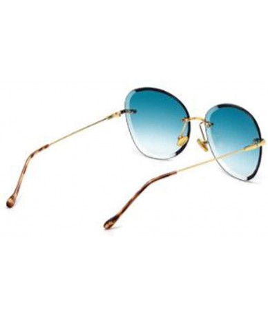 Aviator Frameless big frame trimmed sunglasses - ladies fashion 2019 new - B - CF18S9X8GMI $50.86