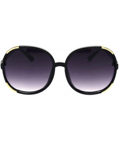 Butterfly Womens Luxury Mod Stylish Snazzy Round Butterfly Sunglasses - Black Smoke - C918R34E4CA $24.16