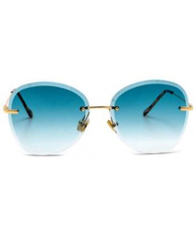 Aviator Frameless big frame trimmed sunglasses - ladies fashion 2019 new - B - CF18S9X8GMI $77.30